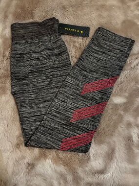 Planet B Women’s Leggings One Size Gray/Pink